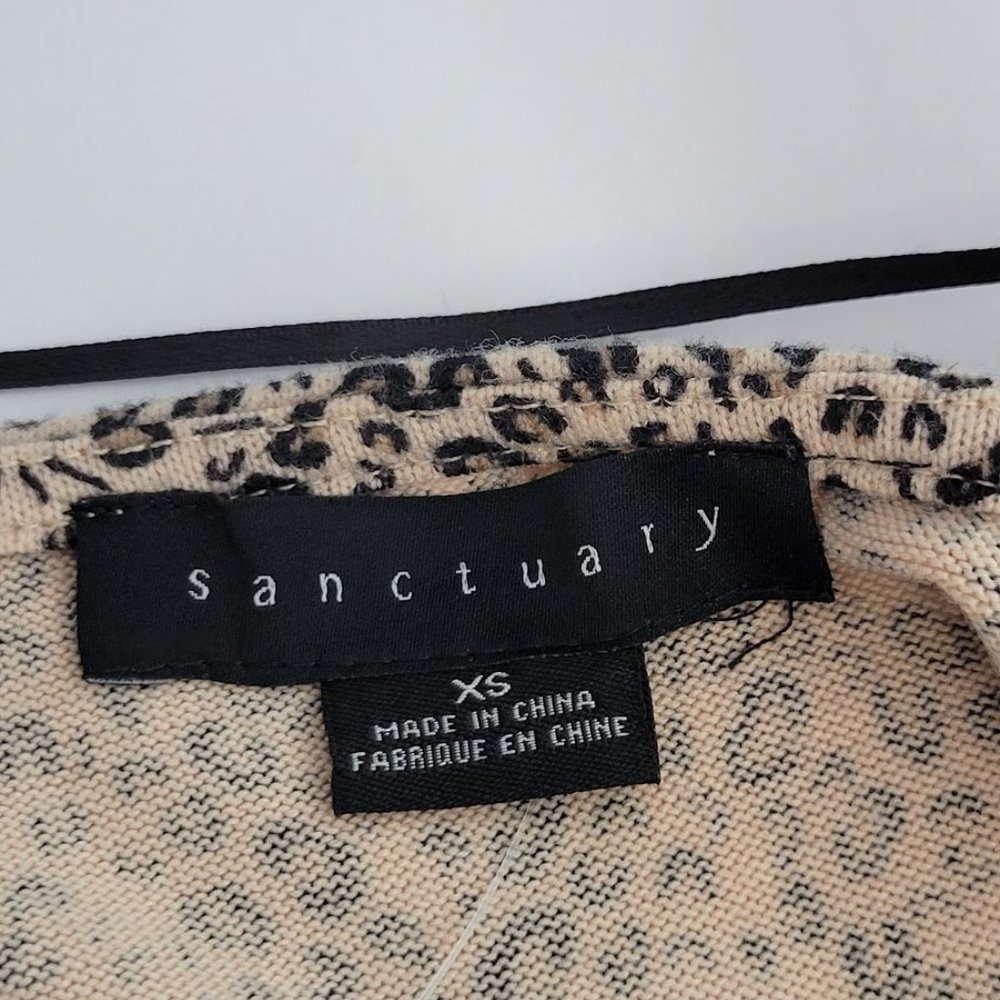 SANCTUARY WOMEN'S  leopard print V-neck top knit Size extra small  NEW - Picture 6 of 7